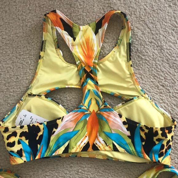 NWT Forever 21 Tropical Cutout Bikini Set - Picture 5 of 7